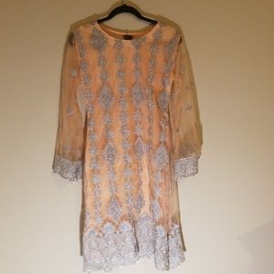 Orange orangza kurta/kurti